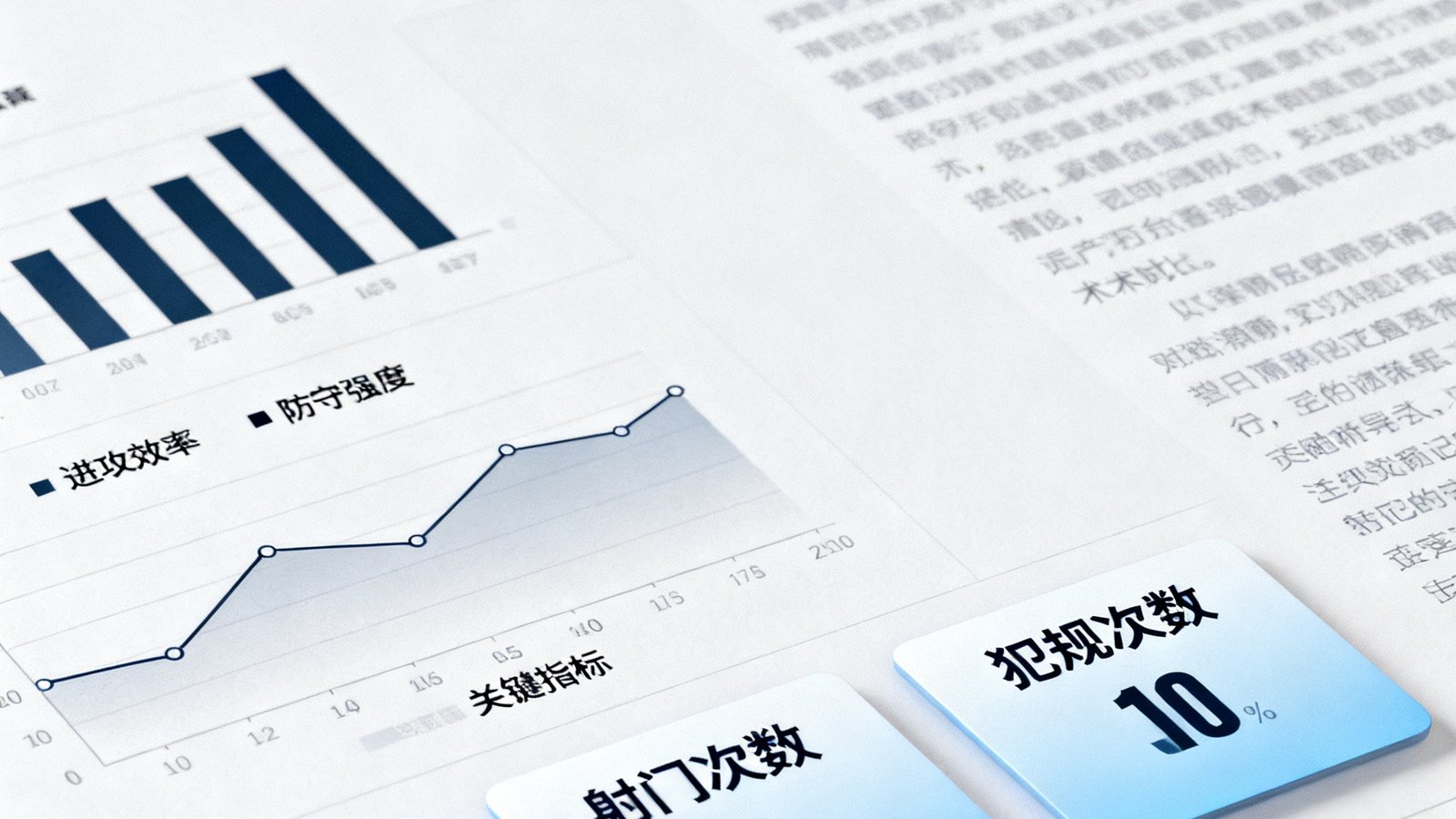 一份由TacticGPT自动生成的12页战术分析报告封面截图，报告标题为对阵双方战术对比，页面上可见精美的数据图表、文字段落和关键指标高亮卡片，排版专业如同资深分析师手笔。